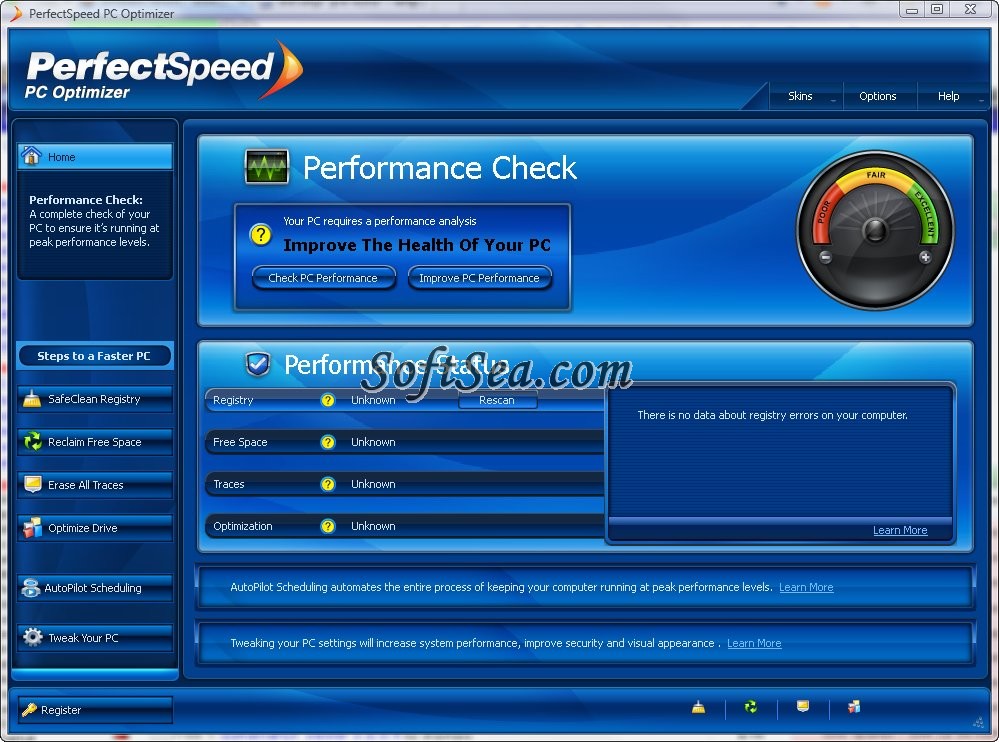 PerfectSpeed PC Optimizer Screenshot
