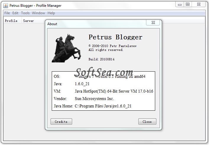 Petrus Blogger Screenshot