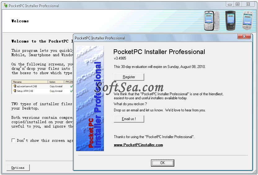 PocketPC Installer Screenshot