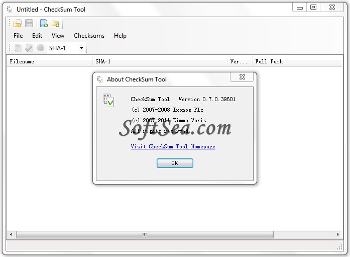Portable CheckSum Tool Screenshot