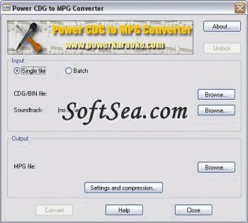 Power CDG to MPG Converter Screenshot