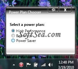 Power Plan Chooser Screenshot
