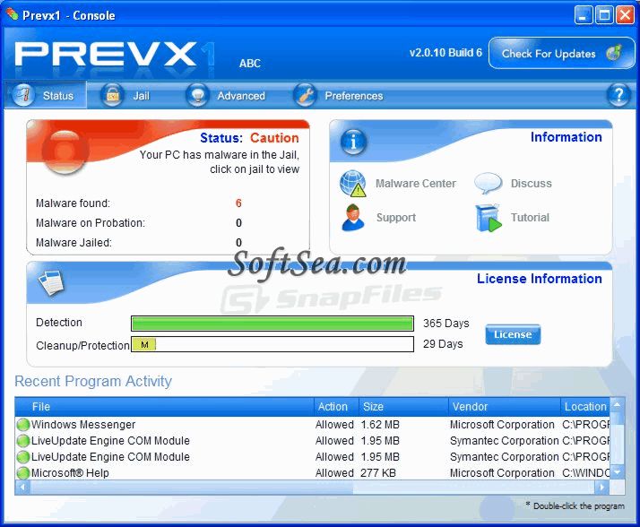 Prevx1 Screenshot