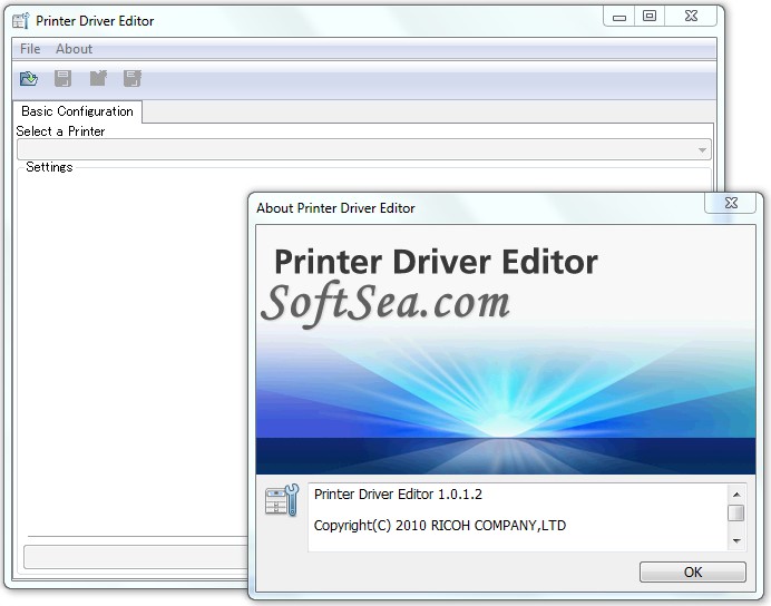 Printer Driver Editor Screenshot