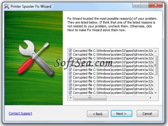 Printer Spooler Fix Wizard Screenshot