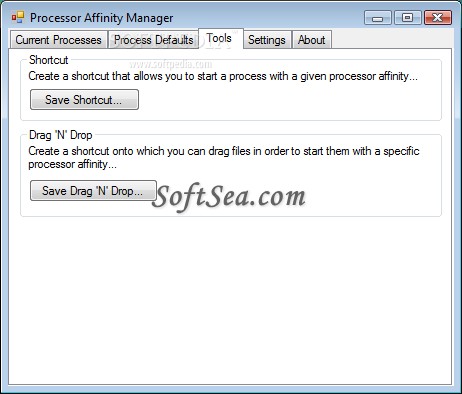 Processor Affinity Manager Screenshot