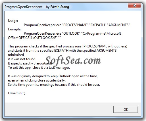 ProgramOpenKeeper Screenshot