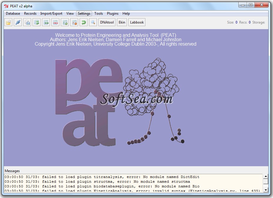 Protein Engineering Analysis Tool (PEAT) Screenshot