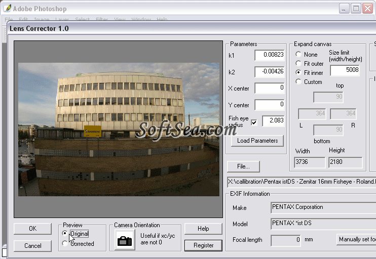 Proxel Lens Corrector Screenshot