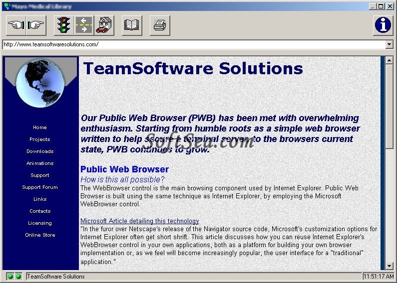 Public Web Browser Screenshot