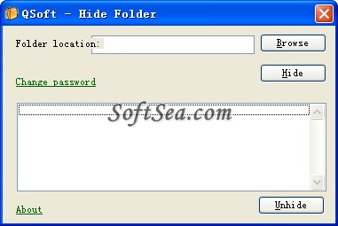 QSoft Hide Folder Screenshot