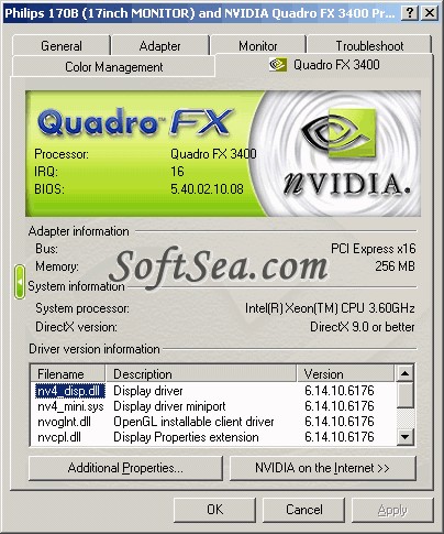 Quadro Driver for Windows 7 Screenshot