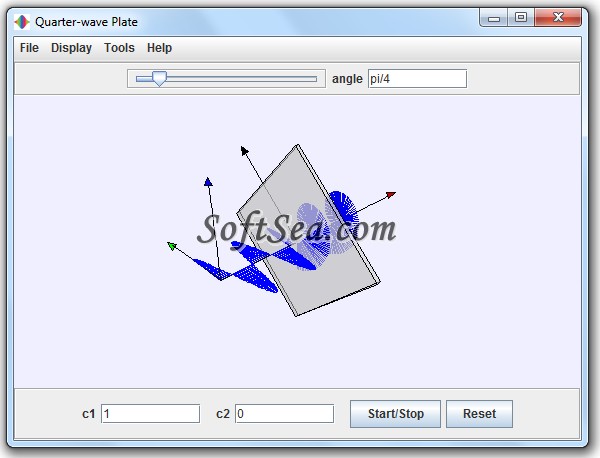 Quarter Wave Plate Program Screenshot