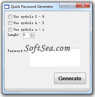 Quick Password Generator Screenshot