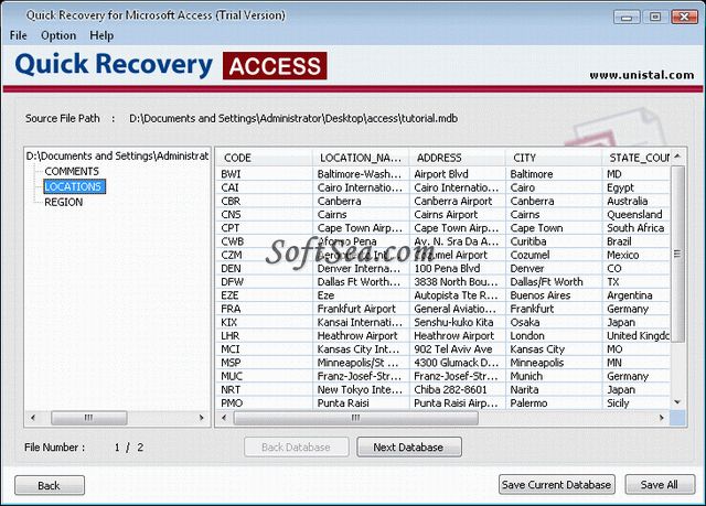 Quick Recovery for MS Access Screenshot