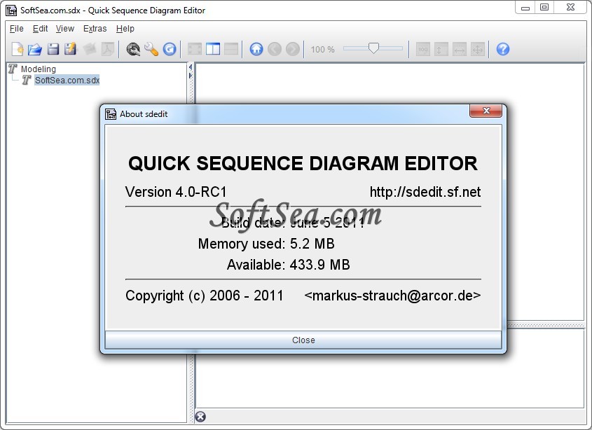 Quick Sequence Diagram Editor Screenshot