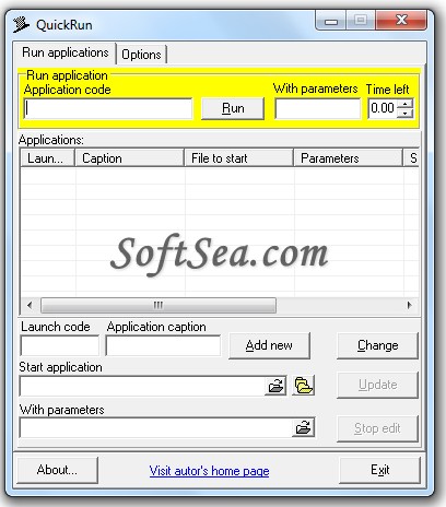 QuickRun Freeware Screenshot