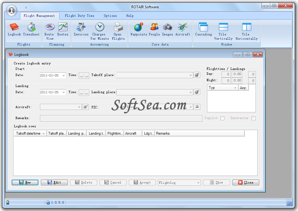 ROTAIR Software Screenshot