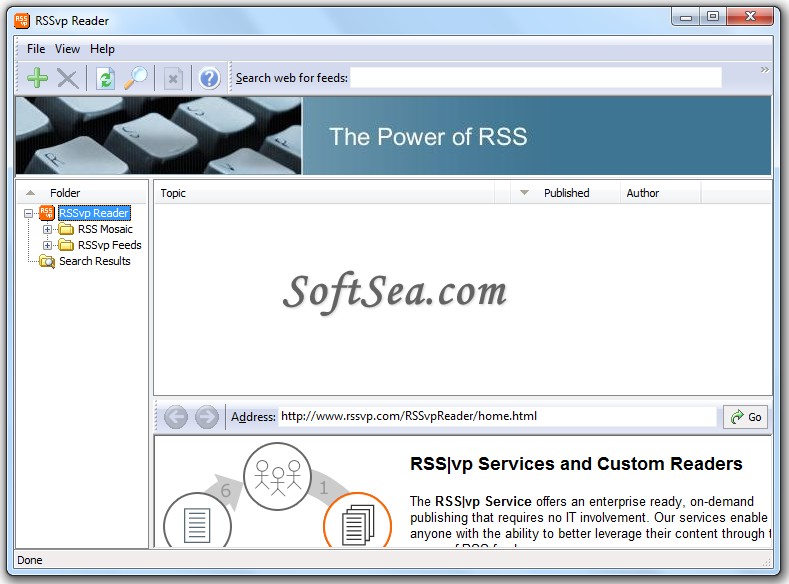 RSSvp Reader Screenshot
