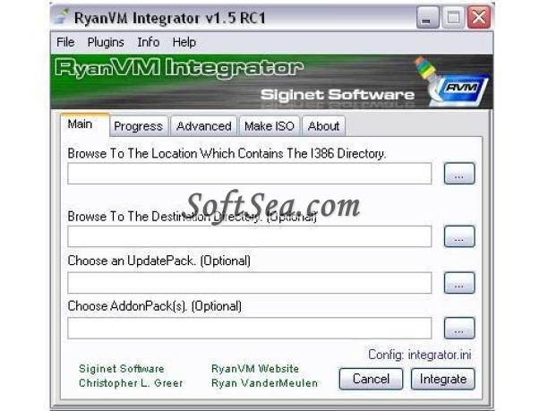 RVM Integrator Screenshot