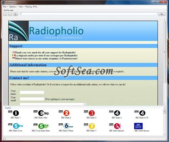 Radiopholio Screenshot