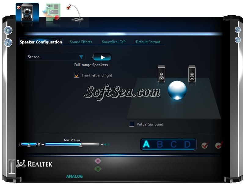 Realtek High Definition Audio Codec for Windows 8 Screenshot