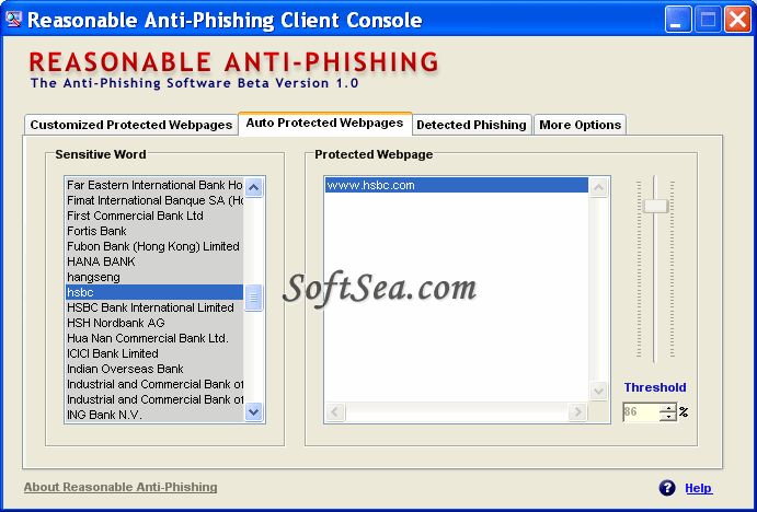 Reasonable Anti-phishing Screenshot