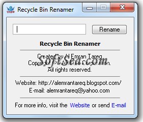 Recycle Bin Renamer Screenshot