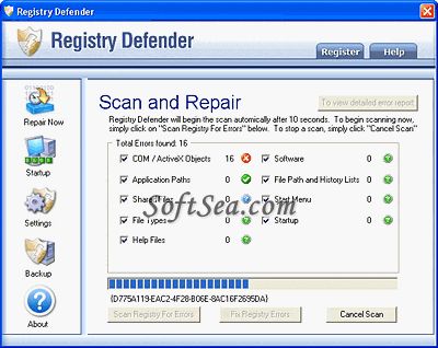Registry Defender Screenshot