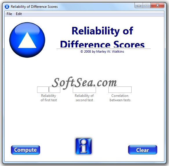 Reliability of Difference Scores Screenshot