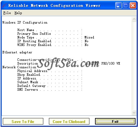 Reliable Network Configuration Viewer Screenshot