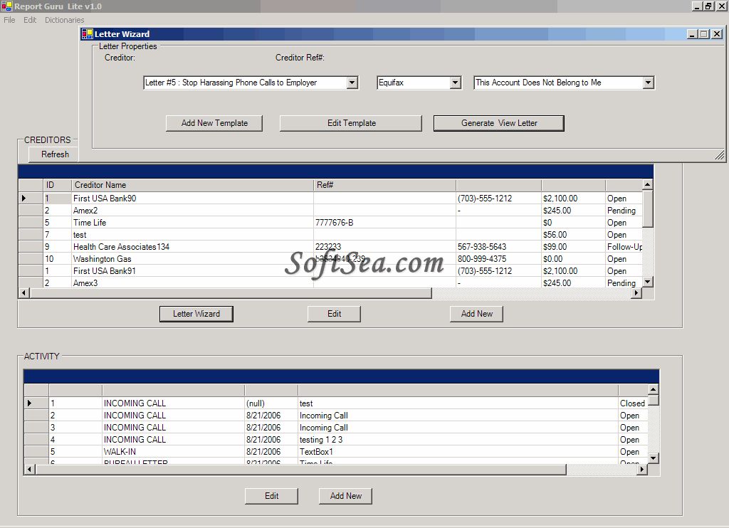 Report Guru Credit Repair System Screenshot