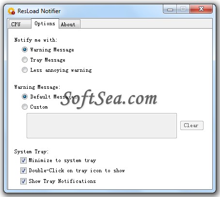 ResLoad Notifier Screenshot