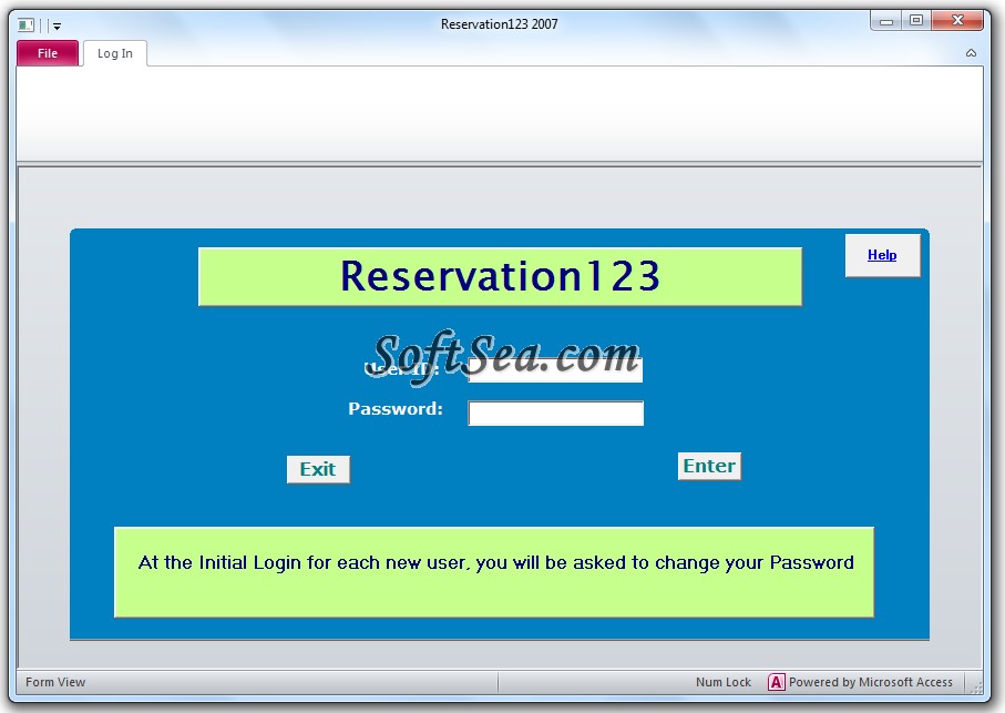Reservation 123 Screenshot
