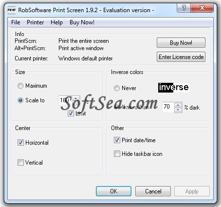 RobSoftware Print Screen Screenshot