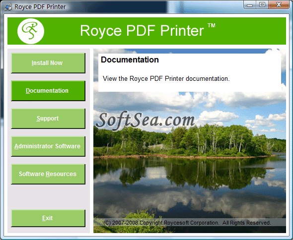 Royce PDF Printer Screenshot