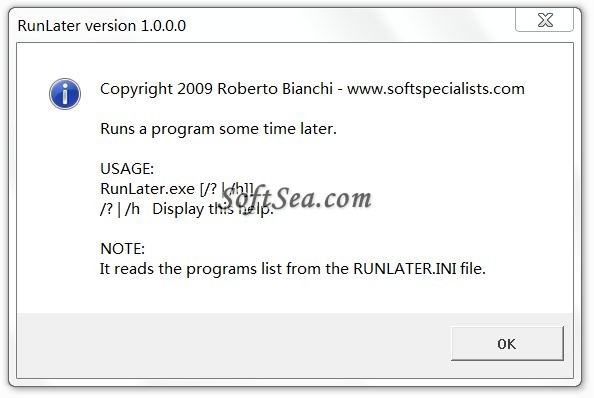 RunLater Screenshot