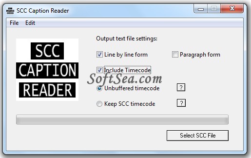 SCC Caption Reader Screenshot