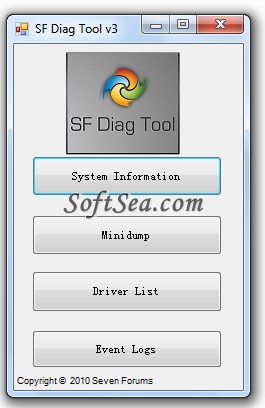 SF Diagnostic Tool Screenshot