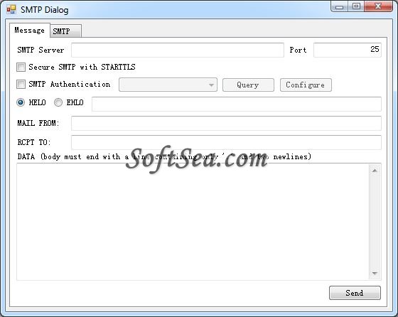 SMTP Dialog Screenshot