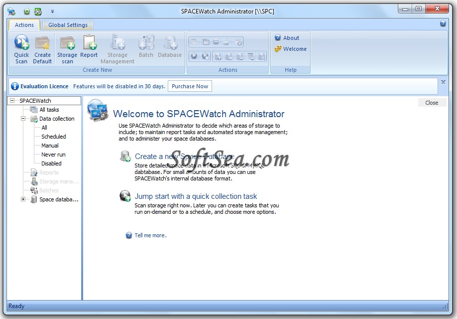 SPACEWatch Server Screenshot