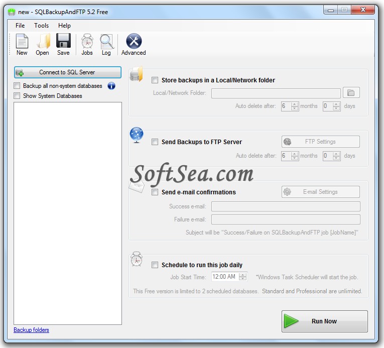 SQL Backup and FTP Free Screenshot