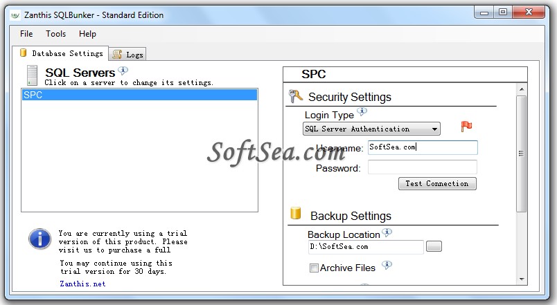 SQL Bunker Screenshot