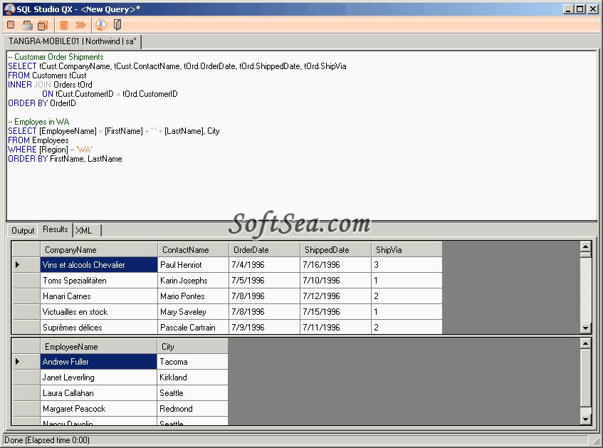 SQL Studio Query eXecutor Screenshot