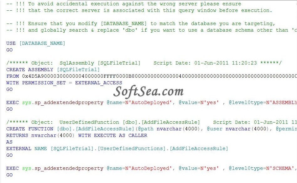 SQLFile Screenshot