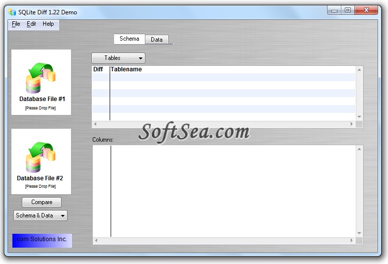 SQLite Diff Screenshot