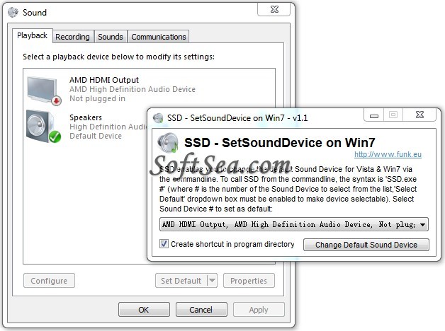 SSD - SetSoundDevice Screenshot