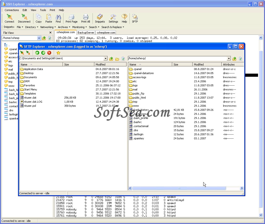 SSH Explorer Screenshot