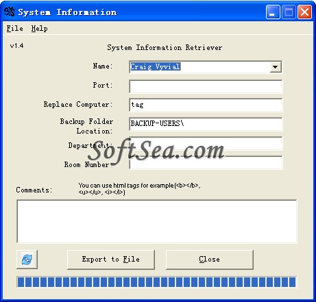 SYS Profiler Screenshot
