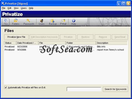 Safe-n-Secure Privatize Deluxe Screenshot